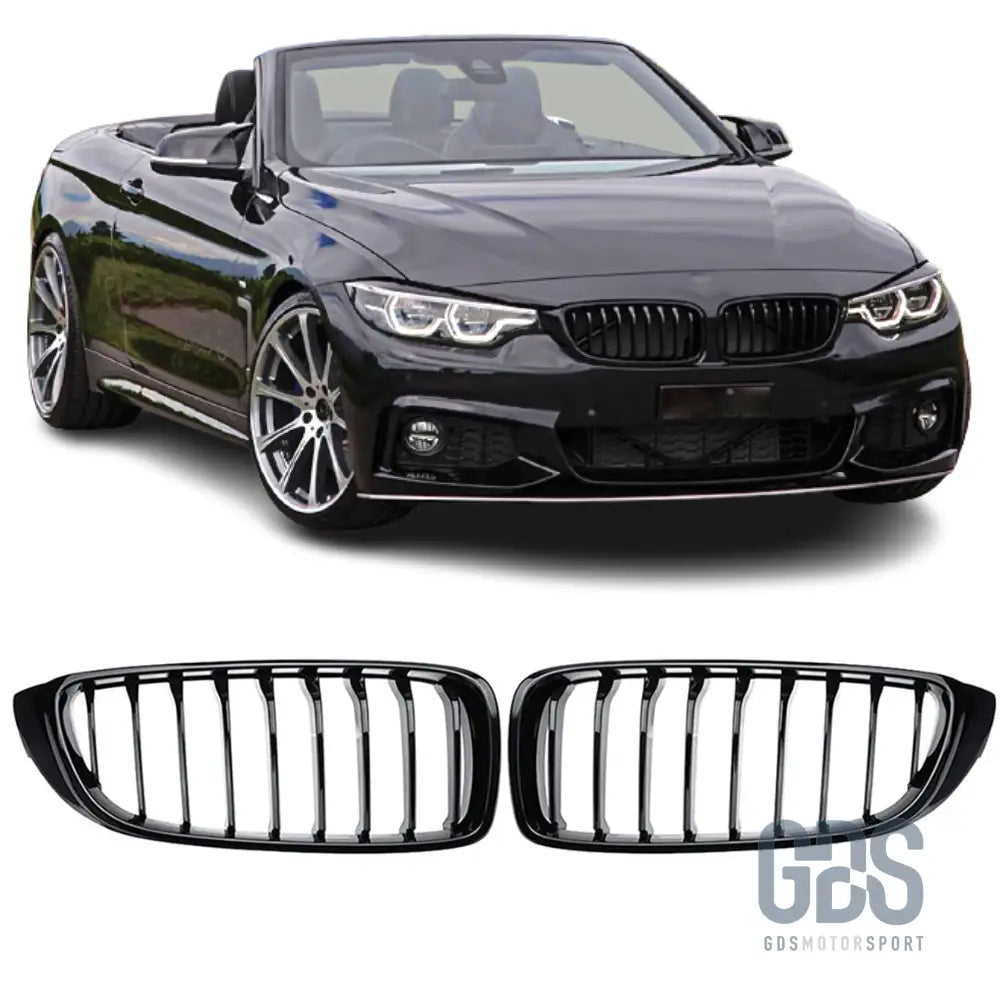 Grilles de calandre noir brillant laqué pour bmw f32 f33 f36 simple lame - calandres