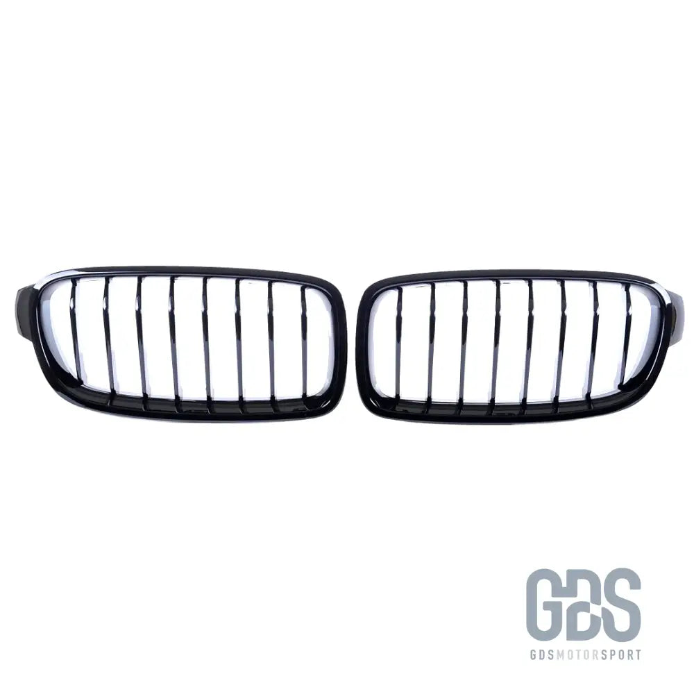 Grilles de calandre noir brillant simple lame bmw f30 f31 - calandres