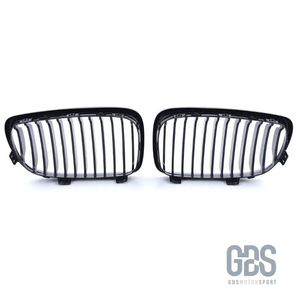 Grilles de calandre noir brillant simple lame pour bmw série 1 e81 e82 e87 e88 — phase 2 (2007-2013) - calandres