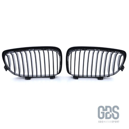 Grilles de calandre noir brillant simple lame pour bmw série 1 e81 e82 e87 e88 — phase 2 (2007-2013) - calandres