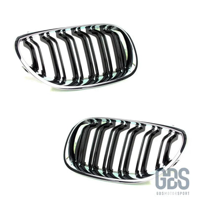 Grilles calandre noir et chrome double lame look m5 bmw série 5 e60 / e61 - calandres