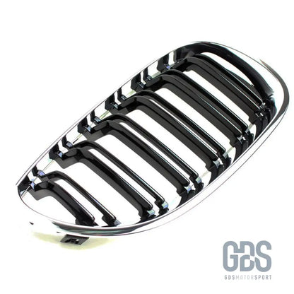 Grilles calandre noir et chrome double lame look m5 bmw série 5 e60 / e61 - calandres