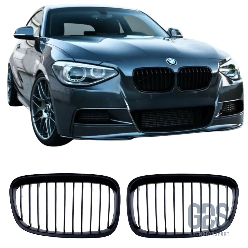 Grilles de calandre noir mat bmw série 1 f20 f21 phase pre-lci - calandres