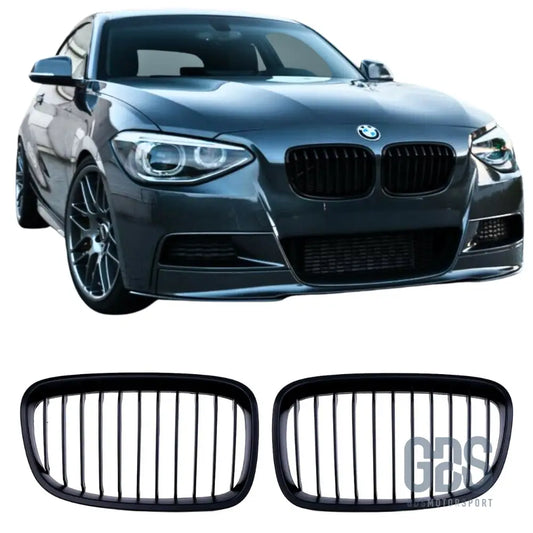 Grilles de calandre noir mat bmw série 1 f20 f21 phase pre-lci - calandres