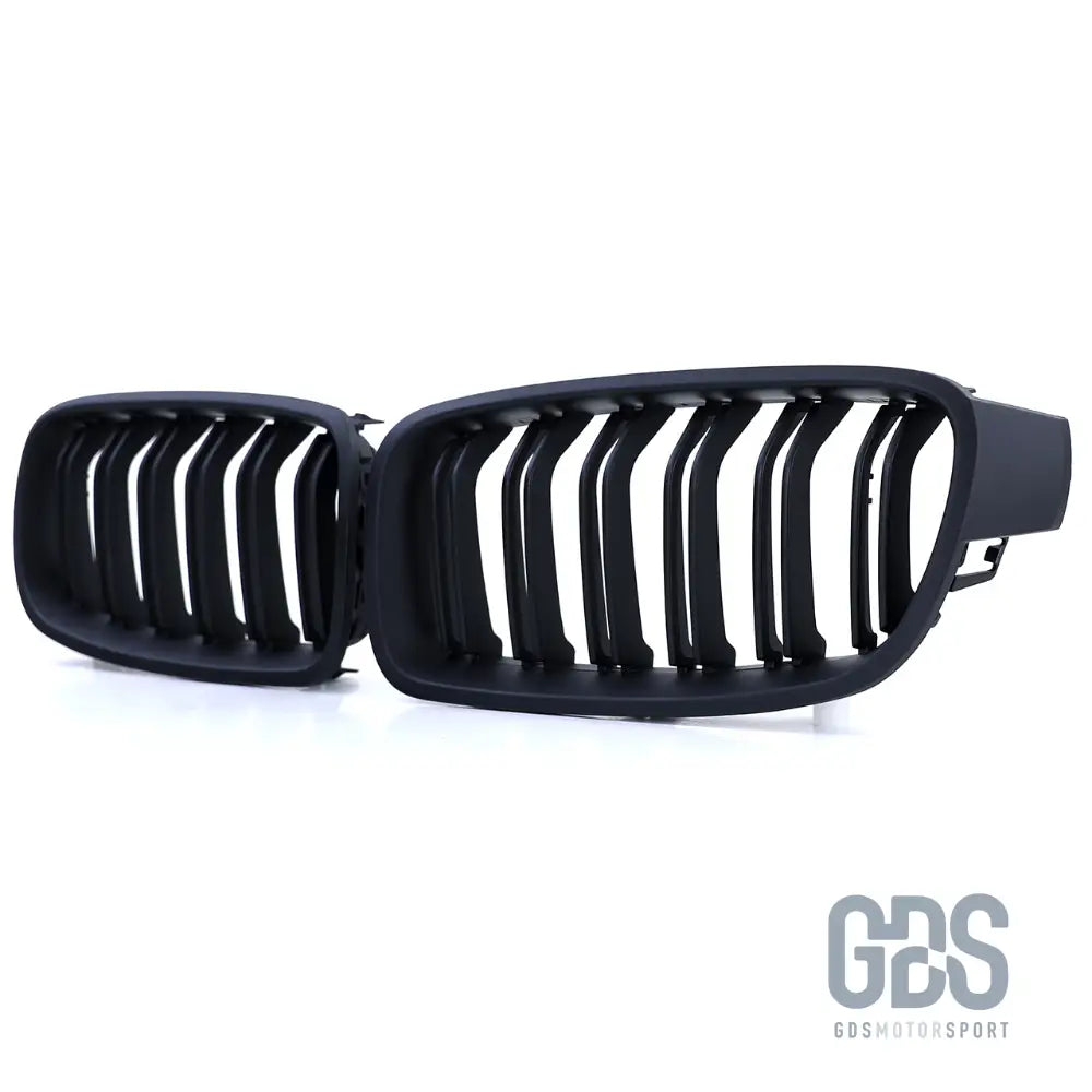 Grilles de calandre noir mat double lame look m3 bmw f30 f31 - calandres