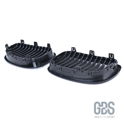 Grilles de calandre noir mat simple lame pour bmw série 1 e81 e82 e87 e88 — phase 2 (2007-2013) - calandres