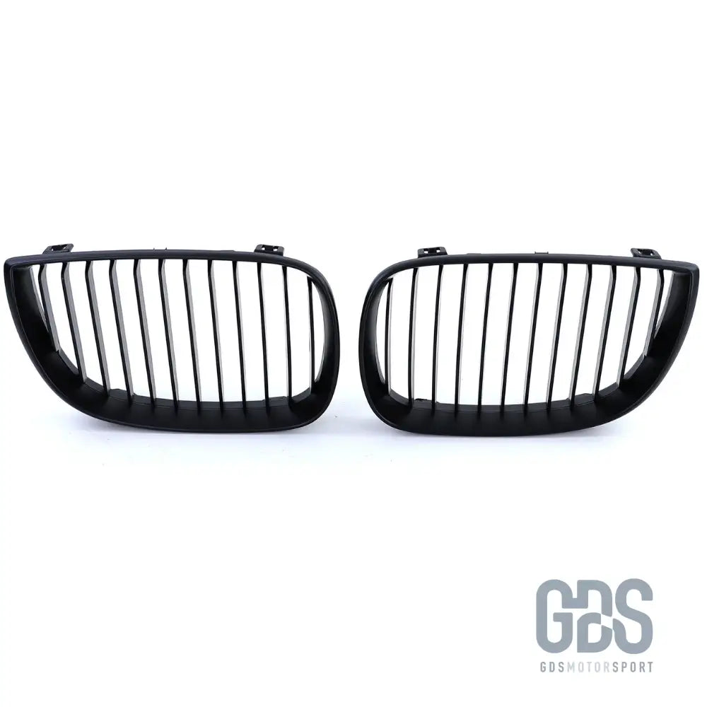 Grilles de calandre noir mat slim pour bmw série 1 e81 e82 e87 e88 — phase (2004-2007) - calandres