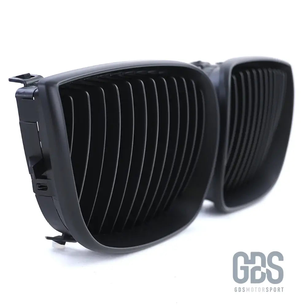 Grilles de calandre noir mat slim pour bmw série 1 e81 e82 e87 e88 — phase (2004-2007) - calandres