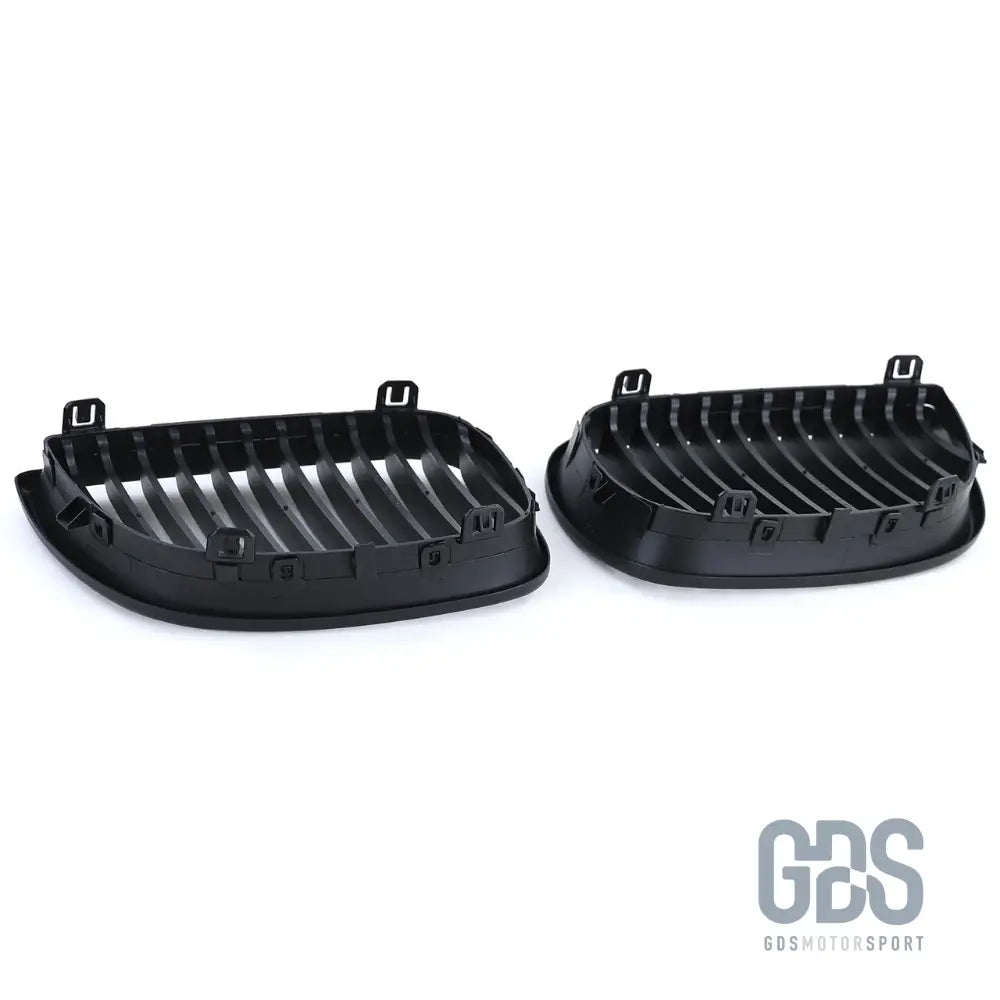 Grilles de calandre noir mat slim pour bmw série 1 e81 e82 e87 e88 — phase (2004-2007) - calandres