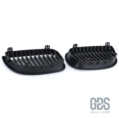 Grilles de calandre noir mat slim pour bmw série 1 e81 e82 e87 e88 — phase (2004-2007) - calandres