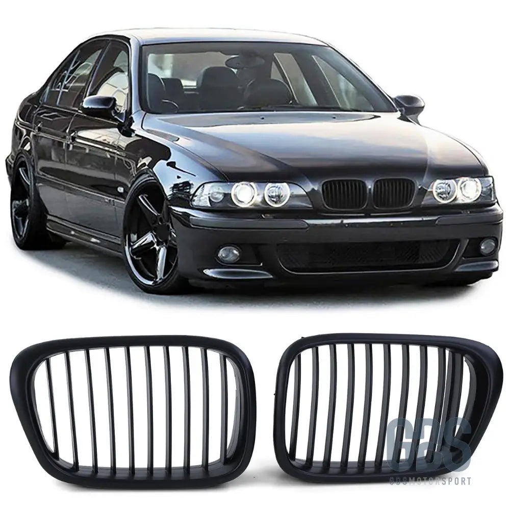 Grilles de calandre noir mate bords larges bmw serie 5 e39 1995 a 2003 - calandres
