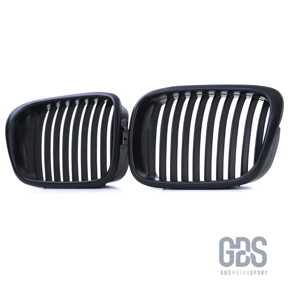 Grilles de calandre noir mate bords larges bmw serie 5 e39 1995 a 2003 - calandres