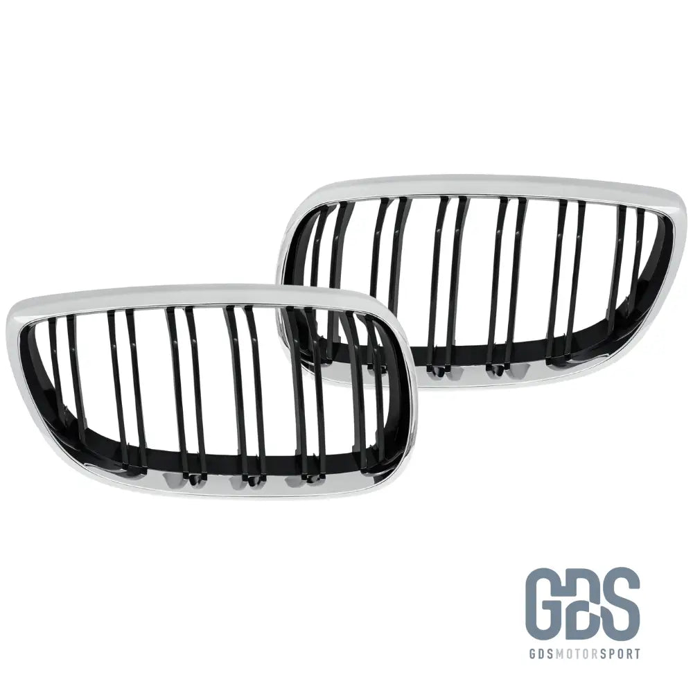 Grilles de calandre type M4 Chrome et noir brillant BMW serie 3 E92 E93 phase 1 06-09 - Calandres - GDS Motorsport