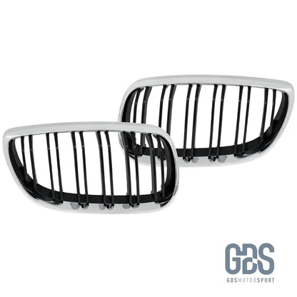 Grilles de calandre type M4 Chrome et noir brillant BMW serie 3 E92 E93 phase 1 06-09 - Calandres - GDS Motorsport