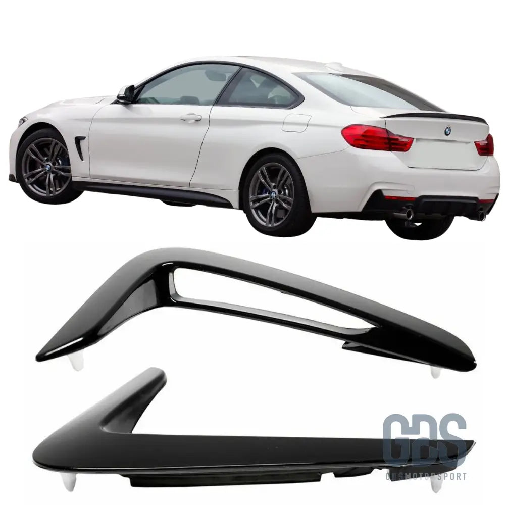 Grilles d’aile noir brillant bmw serie 4 f32 / f33 / f36 shadow line - calandres