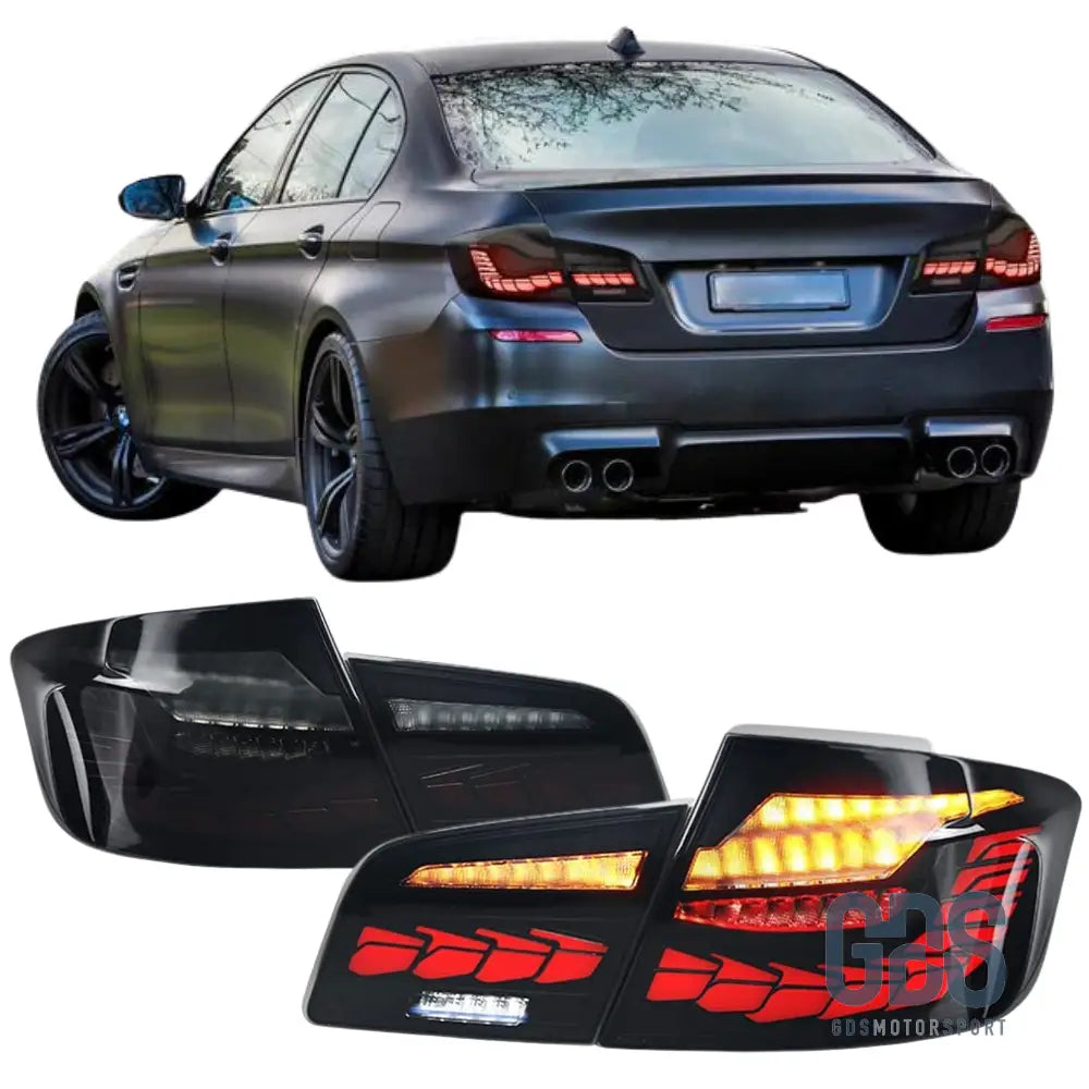 Feux arrières Fond Noir OLED 3D Dynamique light bar pour BMW Série 5 F10 - Éclairage de véhicule - GDS Motorsport