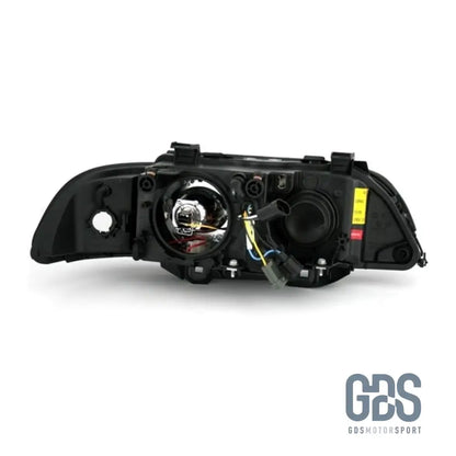 Phares Angel Eyes LED BLANC BMW Série 5 E39 Phase 1 Halogène H7/ H7 - PHARES FEUX - GDS Motorsport