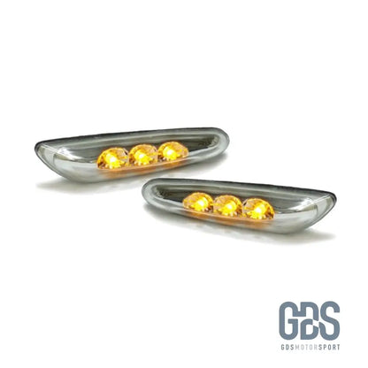 2 répétiteurs de clignotants a LED pour BMW E46 E60 E61 X3 E83 - PHARES FEUX - GDS Motorsport
