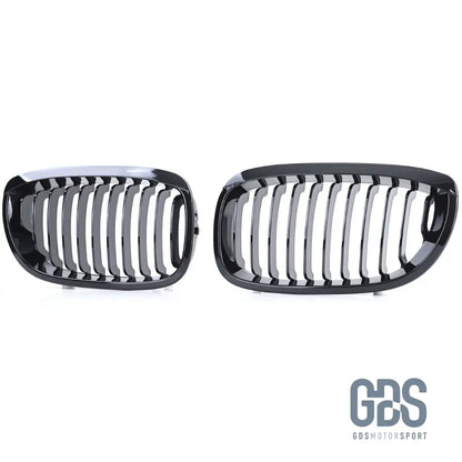 2 Grilles de calandre Noir Brillant BMW série 3 E46 PH2 2003 a 2006 Coupé / Cabriolet - Calandres - GDS Motorsport