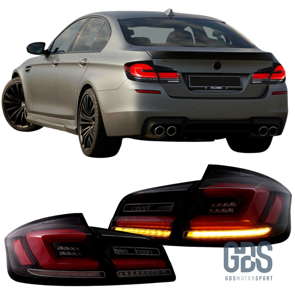 Feux arrières Look G20 Full LED pour BMW Série 5 F10 Fond Noir Vitre Fumé - Éclairage de véhicule GDS Motorsport