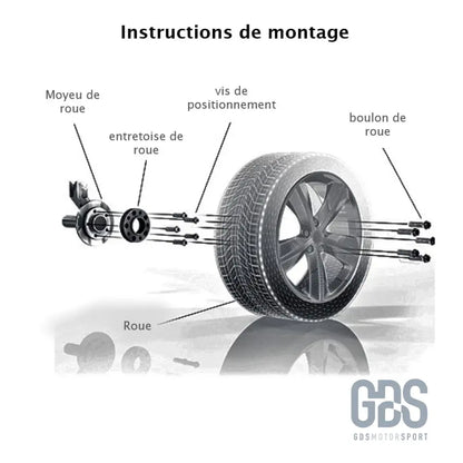 Kit 2 cales élargisseurs de voie eibach pro-spacer 5x120 ⌀72.5 double boulonnerie — bmw f32 coupé f33 cabriolet et m4