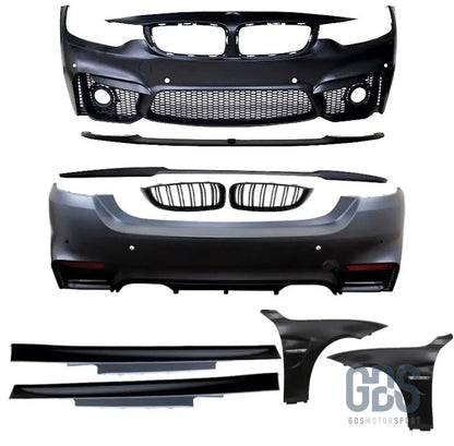 Kit complet look m4 f82 — bmw série 4 f32 coupé / f33 cabriolet phase 1 & 2 lci (2013-2020) - kit carrosserie