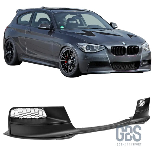 Lame m performance evo pour pare-choc avant pack bmw série 1 f20 f21 phase noir mat