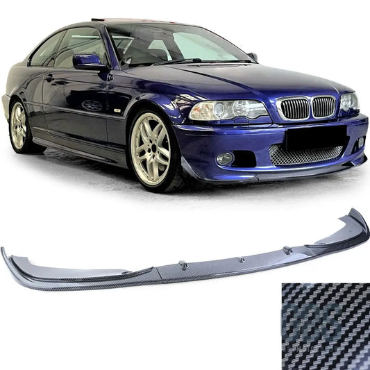 Lame m performance look carbone 3d pour pare-choc avant m2 bmw série 3 e46