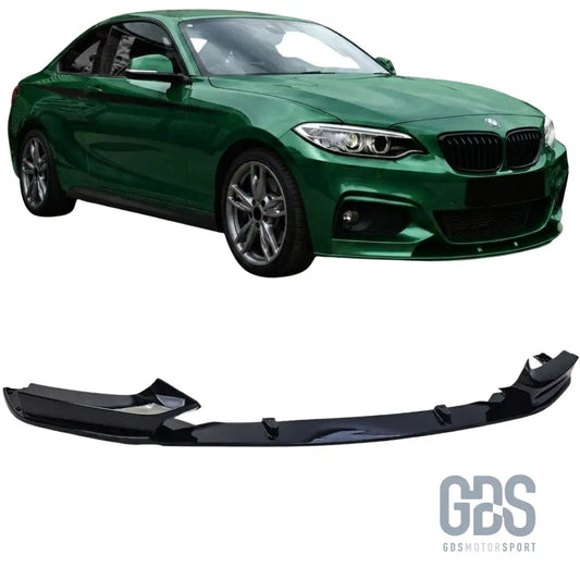 Lame avant m performance noir brillant pour pare-choc pack bmw série 2 f22 f23