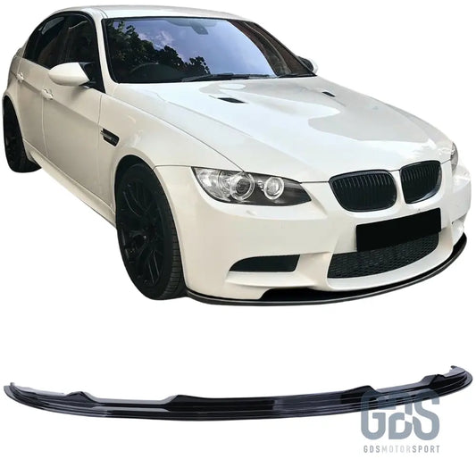 Lame m performance pare-choc avant bmw m3 e90 noir brillant