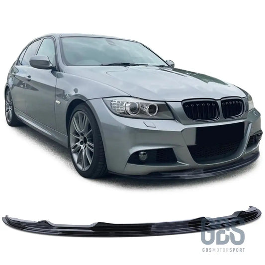 Lame m performance pare-choc avant bmw série 3 e90/e91 pack phase 2 lci noir brillant