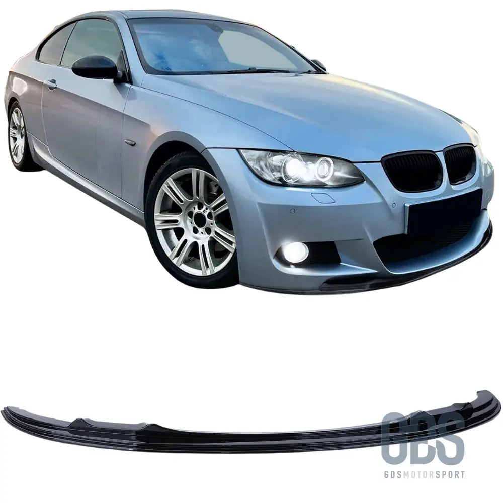 Lame m performance pare-choc avant pack bmw e92 e93 phase 1 noir brillant
