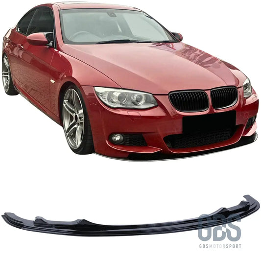 Lame m performance pare-choc avant pack bmw e92 e93 phase 2 lci noir brillant