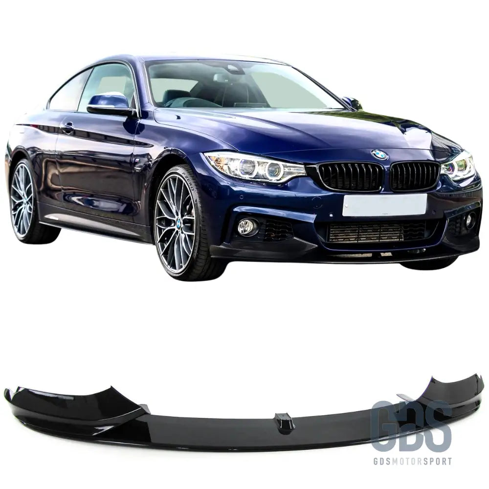 Lame m performance pour pare choc pack avant bmw f32/ f33/ f36 noir brillant