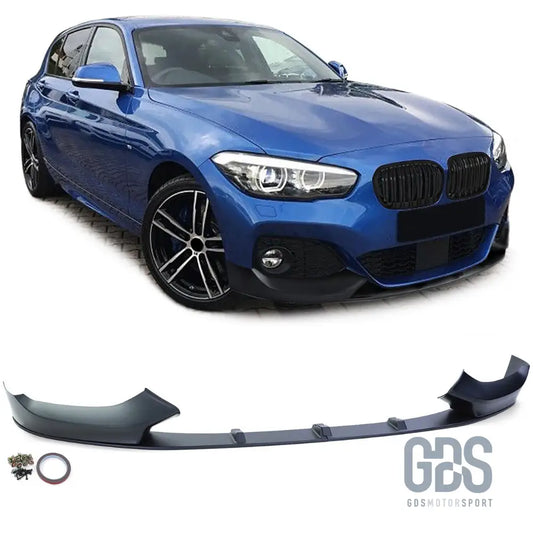 Lame m performance pour pare-choc avant pack bmw série 1 f20 f21 phase 2 lci noir mat