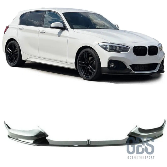 Lame m performance v1 pour pare-choc avant pack bmw série 1 f20 f21 phase 2 lci look carbone
