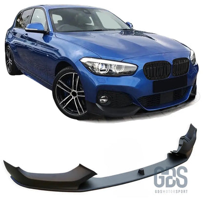 Lame m performance v1 pour pare-choc avant pack bmw série 1 f20 f21 phase 2 lci noir mat