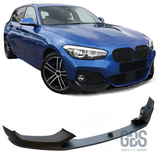 Lame m performance v1 pour pare-choc avant pack bmw série 1 f20 f21 phase 2 lci noir mat