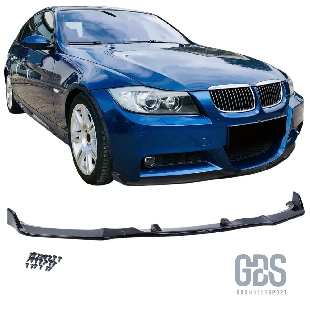 Lame m sport pare-choc avant bmw série 3 e90/e91 pack phase 1 noir brillant