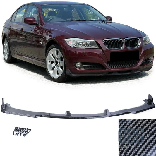 Lame m sport pare-choc avant bmw série 3 e90/e91 phase 2 lci look carbone