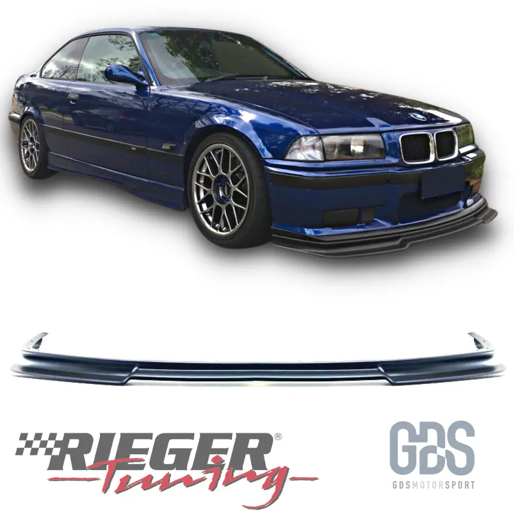 Lame avant m3 gt rieger noir mat club-sport pour pare-choc bmw e36