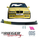Lame style M3 GT club sport pour pare choc avant d’origine BMW E36 Noir mate(Rieger) - kit carrosserie GDS Motorsport