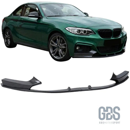 Lame avant style performance deux parties aspect carbone pour pare-choc pack m bmw série 2 f22 f23
