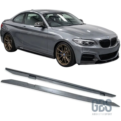 Lames de bas caisse m performance aspect carbone pour bmw série 2 f22 f23
