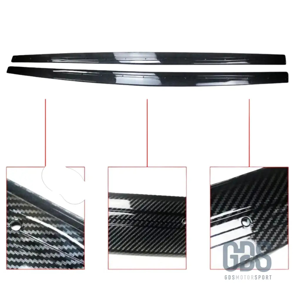 Lames de bas caisse m performance pour bmw série 1 f20 5 portes look carbone - bas caisse