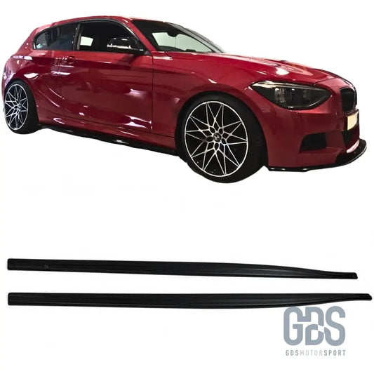 Lames de bas caisse m performance pour bmw série 1 f20 5 portes noir brillant - bas caisse