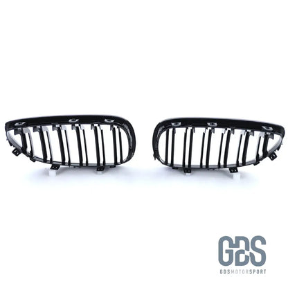 2 Grilles de calandre NOIR Brillant Double lame BMW serie 5 E60 E61 2003 a 2010 - Calandres - GDS Motorsport