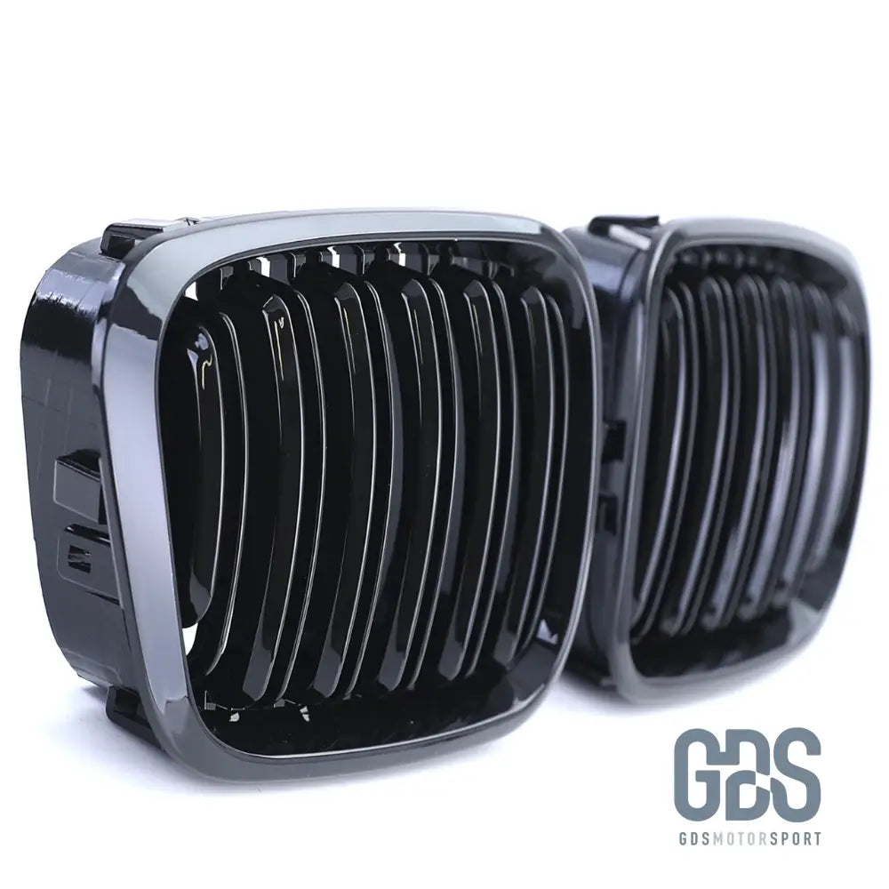2 Grilles de calandre Double Lame NOIR BRILLANT BMW serie 3 E46 PH1 1998 a 2001 BERLINE / TOURING - Calandres - GDS Motorsport