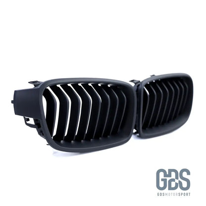 2 Grilles de calandre Noir Mate pour BMW F30 / F31 Simple lame - calandres - GDS Motorsport