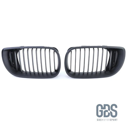 2 Grilles de calandre NOIR MATE BMW serie 3 E46 PH2 2001 a 2005 BERLINE / TOURING - Calandres - GDS Motorsport